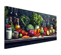 Cucina Diamond Painting Adulti, 5D Diamantini Crystal Art Quadri Diamond Painting Pianta Motivo, Grande Pittura Diamante Kit Fai Da Te per Adulti 70x30cm per Decorazioni Parete Casa, Regalo Donna G-13