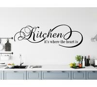 Cucina È Dove Si Trova Il Cuore Vinyl Wall Art Citazione Frase Adesivo 014