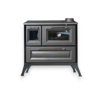 Cucina e stufa a legna 7.7 Kw in ghisa 87.5x55.2xH81,2 cm antracite