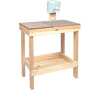 small foot Cucina da esterno e tavolo per giochi in legno massello, cucina per Outdoor per bambini, con piano cottura e lavandino, dai 3 anni, 12789