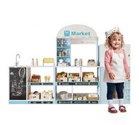Cucina educativa per bambini con macchina da caffè e accessori - favorisce il gioco di ruolo e la creatività, grande cucina con forno e fornello per ragazze e ragazzi dai 3 anni in su