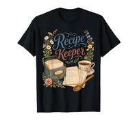 Cucina Floreale Vintage Custode di Ricette Maglietta