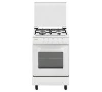 Glem Gas Cucina gas 4 zone Forno elettrico ALPHA AE55MXF3 Bianco Classe A