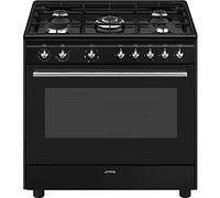 Smeg Concert CX91GMBL cucina Cucina freestanding Elettrico Gas Nero