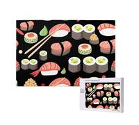 Cucina giapponese del sushi,Puzzle in legno da 1000 pezzi per famiglie, puzzle per adulti e adolescenti