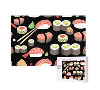 Cucina giapponese del sushi,Puzzle in legno da 300 pezzi per famiglie, per adulti e adolescenti, decorazioni per la casa