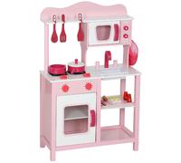 Cucina Giocattolo Bambini 3+ Anni Microonde e Piano Cottura Rosa R389PK DecHome