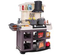 Cucina giocattolo con suoni e funzione acqua 52 pezzi grigia - Grigia