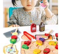 Cucina giocattolo in legno per bambini, giocattolo per l'apprendimento