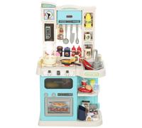 Cucina Giocattolo per Bambini 3-6 Anni con 92 Accessori 44,5x24x79 cm in PP e ABS Verde