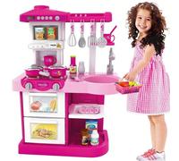 Cucina Giocattolo per Bambini con Fornello Funzionante Luci e Suoni Forno e Lavastoviglie Apribili Lavello e 30 Accessori My Little Chef Gioco Inclusi Dimensione 52 x 26 x 72 cm Diventa una vera cuoca