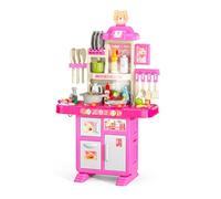 Cucina Giocattolo Per Bambini Con Luci E Suoni Realistici 69 Accessori Rubinetto Con Sistema Di Riciclo Dell'Acqua E Fornelli Per Bambini Dai 3-5 Anni Set Cucina (Rosa)