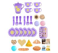 Cucina giocattolo per bambini, set da 33 pezzi, per piccole ore del tè, con da cucina, set di giocattoli da cucina, per il compleanno dei bambini, regalo di Natale, per la casa, per giocare