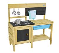 TP Toys Cucina al Fango | Cucina Deluxe in Legno di Fango | Ragazzi e Ragazze 3+ | Set da Gioco per Bambini da Cucina all'aperto con Padella d'Acqua, lavello da Giardino e Accessori da Cucina |