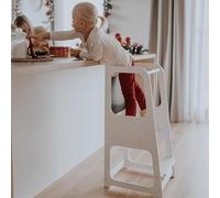 Cucina Helper sgabello sicurezza Toddler, ragazzino, Scaletta attività Torre, Montessori, facente un passo di apprendimento (Bianco)