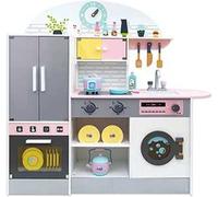 Cucina In Legno Bambini Grande Alta Per Bambini di 3 Anni Con Suoni Bimba Cucina Bambini Legno Giocattolo Con Accessori da Gioco Bianca 2-6 Anni