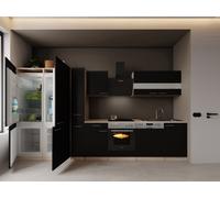 Cucina Integrata Respekta Merle Eiche Nero 370 cm French Door