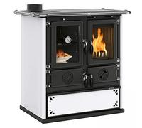 Nordica - stufa cucina a legna nordica rosetta sx bii steel - bianco puntinato - 31078