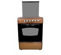 Cucina LAREL 4 Fuochi 60×60 Forno gas + grill Colore Marrone L6005M