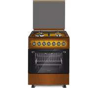Cucina LAREL 4 fuochi a gas 60×60 Forno Elettrico Marrone L60EM