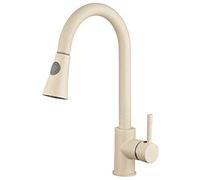 Cucina Lavello Miscelatore Monocomando Rubinetto Girevole Allungabile Grigio Beige Granito Avena Sanlingo