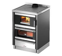 Cucina legna 6,2kW KOOK 60 4.0V Antracite 4 stelle (60x60x85cm)