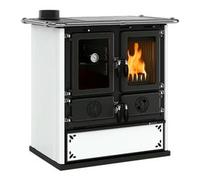 Cucina legna 7,9kW ROSETTA Sinistra 5.0 VST.16 Steel White 5 stelle (88,5x57,2x84,3cm)