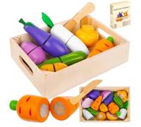 Cucina Legno Giocattolo per Bambini Giochi In Legno Verdura da Tagliare Giochi Bambini Giocattolo Accessori Cibo Cucina Giocattolo Cucina Bambini Giocattoli Educativo Montessori Regalo Bambino Bambina
