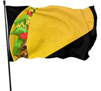 Cucina messicana all'aperto Cartoon Taco Garden Flag, bandiera dimostrativa 3 X 5 ft Decorazioni per la casa all'aperto