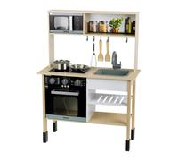 Theo Klein 7187 Cucina Miele | Cucina in Legno Bianca incl. Piano di Cottura con Suono e Luce