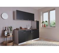 Cucina Mini Cucina Cucina Lineare Bianca Nera Luis 180 CM Respekta