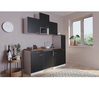 Cucina Mini Cucina Cucina Lineare Bianca Nera Luis 180 CM Respekta