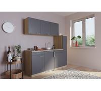 Cucina Mini Cucina Cucina Lineare Quercia Grigia Luis 180 CM Respekta