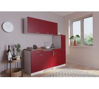 Cucina Mini Cucina Singlekueche Cucinino Bianco Rosso Luis 180 CM [EEK: E]