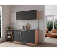 Cucina Mini Cucina Singlekueche Cucinino Incasso Faggio Grigio Gerda 150 CM