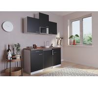 Cucina Mini Cucina Singlekueche Cucinino Pantry Bianco Nero Luis 150 CM
