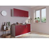 Cucina Mini Cucina Singlekueche Cucinino Pantry Bianco Rosso Luis 150 CM [EEK: E]