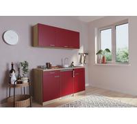 Cucina Mini Cucina Singlekueche Cucinino Pantry Rovere Rosso Luis 150 CM