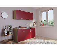 Cucina Mini Cucina Singlekueche Cucinino Pantry Rovere Rosso Luis 150 CM [EEK: E]
