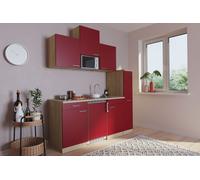 Cucina Mini Cucina Singlekueche Cucinino Rovere Rosso Luis 180 CM [EEK: E]