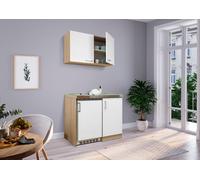 Cucina Mini Cucina Singola Angolo Cottura Dispensa Quercia Bianco Levin 100 CM [EEK: F]