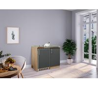 Cucina Mini Cucina Singola Angolo Cottura Dispensa Quercia Grigio Levin 100 CM [EEK: F]