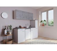 Cucina Mini Cucina Singola Cucinino Bianco Calcestruzzo Luis 180 CM [EEK: E]