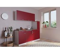 Cucina Mini Cucina Singola Cucinino Bianco Rosso Luis 180 CM respekta