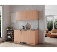 Cucina Mini Cucina Singola Cucinino Blocco Cucina Faggio Gerda 150 CM