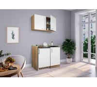 Cucina Mini Cucina Singola Cucinino Dispensa Quercia Bianco Levin 100 CM [EEK: F]