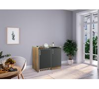 Cucina Mini Cucina Singola Cucinino Dispensa Quercia Grigio Levin 100 CM