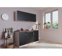 Cucina Mini Cucina Singola Cucinino Pantry Bianco Nero Luis 150 CM respekta [EEK: E]