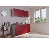 Cucina Mini Cucina Singola Cucinino Pantry Bianco Rosso di Luis 150 CM