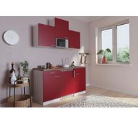 Cucina Mini Cucina Singola Cucinino Pantry Bianco Rosso Luis 150 CM respekta [EEK: E]
